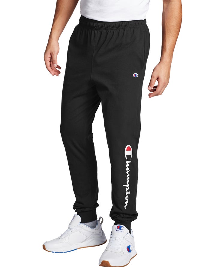 Champion Joggingbroek Heren - Zwart - Classic Jersey Script Logo ( 936248-DIQ )